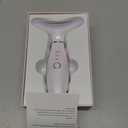 Dopsikn 7 Color Galvanic Machines  Red Light Therapy for Face and Neck, Face Massager Tool for Wrinkles, Double Chin, Vibrating Facial Massager with Thermals, White