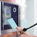 7 x Leather Badge Holder and Adjustable Retractable Lanyards, Quick Release Buckle and Safety Breakaway Lanyards with Swivel Metal Clasp for Offices, Staff, Students, Employees (1 Pack, Sa-light Blue)