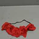 Sanrich Rose Flower Crown Headband for Women Girl, Realistic Fake Flower Floral Hair Crown (red, 1 Count)