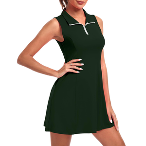 Women's Golf Tennis Dress Athletic Workout Dress with Shorts and Pockets M