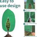 NAMOTEK 2 Pack Plant Covers Freeze Protection Tree Covers for Winter with Zipper Drawstring(Green 47" X 39")