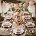 KIRE 120PCS White Plastic Plates - Heavy Duty White Disposable Plates for Party/Wedding - Include 60Pieces 10.25inch Dinner Plates - 60Pieces 7.5inch Dessert/Salad Plates