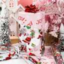 Yarcony Christmas Wrapping Paper Roll, Silver Wrapping Paper, Reversible Funny Santa Claus Theme Christmas Gift Wrap with Metallic Shine for Holiday, Gift Packaging, Celebrations (17 Inch X 33 Feet)