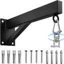 Punching Bag Hanger, Boxing Bag Wall Bracket Heavy Hanger Rated Hanging Stand Silent Rotation for Home Gym Indoor Outdoor Boxing Exercise