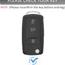Key Fob Cover with Keychain for VW Atlas Golf GTI Jetta Passat Tiguan Touareg Beetle Flip Remote Key Case