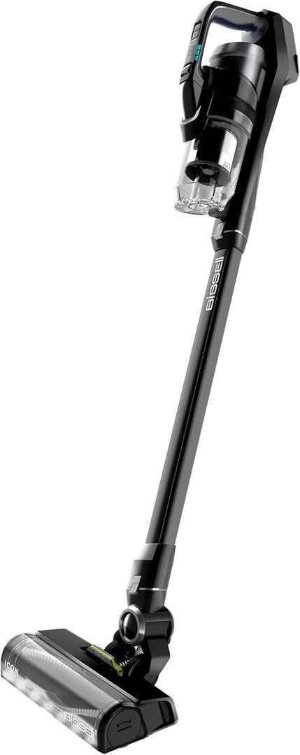 BISSELL ICONPet Turbo Vacuum with Powerful Turbo Boost Suction, Tangle Free Brush Roll, & Parking Break, LED Crevice + Dusting Brush Tool, LED Motorized TurboBrush Tool, & Wall Mount. Color May Vary (31781)
