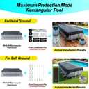 12x18Ft Winter Oval Pool Cover with Side Storage for Oval and Rectangular Above Ground Pool, One-Piece Pool Cover, Preventing Waterlogging, UV and Weather Resistant WP:10000kPa+