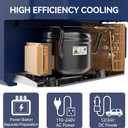 Megiu 12 Volt Refrigerator Car Fridge Portable 12V 45 Quart Freezer Compressor Cooler 12V/24V DC 110240 V AC for Truck Van RV Camper SUV and Home Use
