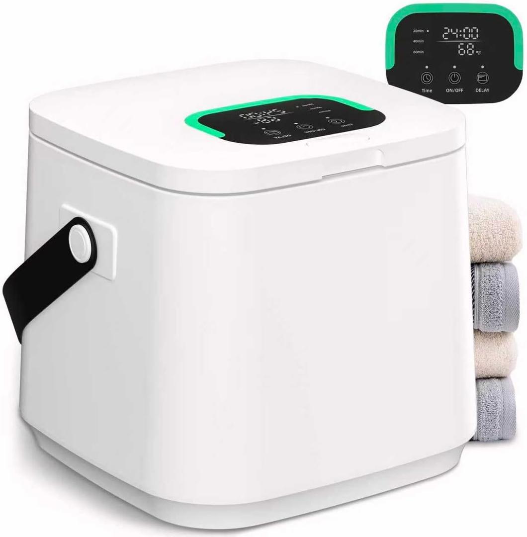 WEILAlANTIAN Towel Warmer, Towel Warmers for Bathroom with Timer & Child Lock, Electric Bathroom Warmer for Towels, Robes, and Blankets, Adjustable Heat Settings (20/40/60Mins)