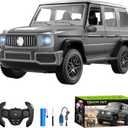 fisca Off-Road Remote Control Car, 1:14 Scale RC Off-Road Toy Car, Doors Open/Sound and Light, 2.4G Electric Jeep Simulation Induction Remote Control Car Light Music Gesture Induction Toy RC Truck