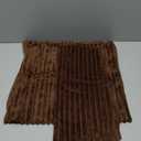 Simmore Decorative Throw Pillow Covers 18x18 Set of 2, Soft Natural Plush Flannel Double-Sided Fluffy Couch Pillow Covers for Sofa Living Room, Brown