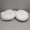 HOMESJUN Set of 2, 95% Feather 5% Down 18" Round Decorative Pillow Insert, 100% Cotton, White, Set of 2