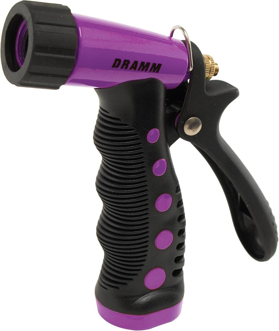 Dramm ColorStorm Premium Pistol Spray Nozzle  Heavy-Duty Adjustable Garden Hose Sprayer with Ergonomic Grip & Variable Water Patterns for Garden, Car, Deck, and Outdoor Cleaning  Berry (No Size (Single))