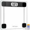 Scale for Body Weight Digital Bathroom Scale Accurate Weighing Machine for People, High Precision Bath Scale, Step On, Tempered Glass LCD Display Batteries and Tape Measure Included, 400lbs