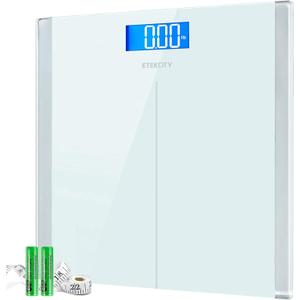 Etekcity Scale for Body Weight, Bathroom Digital Electric Scale for People, Measures Weight up to 400 lbs, White