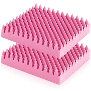 Geiserailie 2 Pcs Egg Foam Pad Eggs Chair Cushion to Relieve Back Foam Christmas Seat Cushion Chair Accessories Pad for Office Recliner Wheelchair Home Car (Egg,Pink) (18 x 16 x 4 inches Egg-shaped)