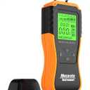 Mecurate Digital Pin Type Wood Moisture Meter with 3 Colored Indicators, Moisture Detector 2 Mode 8 Calibration Large Backlit for Wood, Wall, Firewall (Orange)