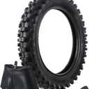 80/100-12 Rear Tire And Inner Tube3.00-12 Motorcycle Tire for 90cc 110cc 125cc SSR/CRF XR70 CR60R/KLX110 KX60/DRZ DS80 JR80 RM50 PW80 TTR YZ60 65SX Off Road Motocross Pit Dirt Bike