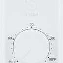 Stelpro Double-Pole Line Voltage Mechanical Wall Thermostat  22A (120277V), Durable Plastic Housing, Adjustable Dial, NonProgrammable, 5090F Range (SWT2F)  White