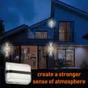 SPOLI Up Down LED Outdoor Wall Light, 100-220V 18W Integrated Modern Porch Lights, Super Bright IP65 Waterproof Acrylic Wall Lamps for Porch Patio Door Entryway - 1 Pack 3000K Warm Light