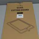 Freshmage 2Pcs Tempered Glass Cutting Boards for Kitchen, Glass Cutting Board Set (15"x10" & 12"x8") with Non-Slip Silicone Edges and Hanging Hole, Clear Cutting Board for Countertop & Chopping