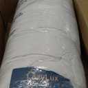 CozyLux White King Size Comforter Set, 3 Pieces Solid Breathable Quilted Style Bedding Sets, Luxury Fluffy Soft Bed Set with Down Alternative Comforter for All Season (1 Comforter & 2 Pillowcases)