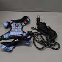 IVY&LANE No Pull Dog Harness with Leash Set, Reflective No Choke Pet Vest,Adjustable Oxford Dog Vest Harness with Easy Control Handle for Large Dogs (Checkered Blue,L)