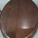 Angel Shield Elongated Wood Toilet Seat with Quiet Close, Easy Clean, Quick-Release Hinges (Elongated, Dark Walnut)