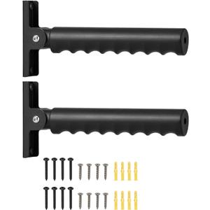 Doorway Flip Up Grab Bars for Wall, 9" Long Grip Handles Support Up to 300LBS Grab Bars for Seniors, Elderly, Disabled, Non-Slip Assist Hand Railsfor Wall, Doorway, Stairs(2 Pack)