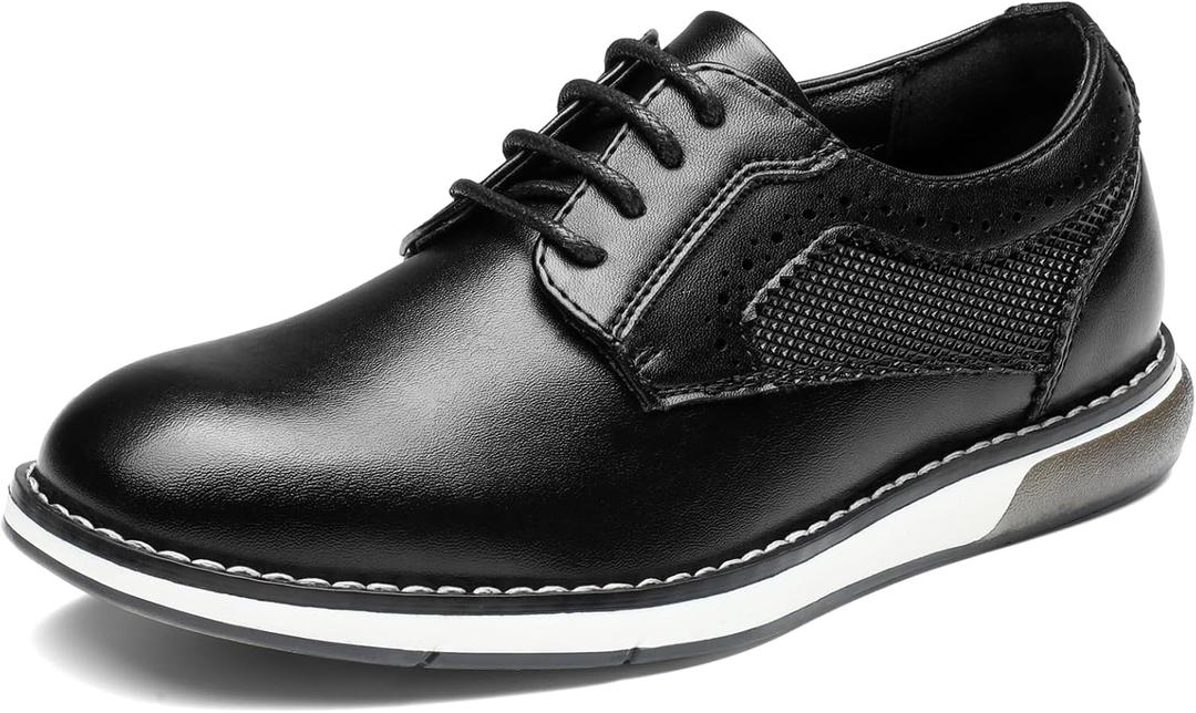 Bruno Marc Boy's Casual Dress Oxford Comfort Uniform Formal Sneaker Shoes (12 Little Kid, Black)