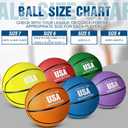 Libima 12 Pcs Rubber Basketball Official Size Bulk Streetball Multicolor Basket Ball with Pump Plain Basketball for Adult Youth Kid Indoor Outdoor Training Game Gift Back to School