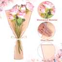 phnydreg 50Pcs Flower Bouquet Bags with Ribbons Clear Flower Wrapping Paper Waterproof Floral Sleeve for Mother's Day Wedding Birthday Graduation Gift Packaging