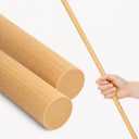 2PCS Bamboo Dowel Rods 1 x 48 Long Round Wooden Dowels for Crafts DIY and School Projects Natural Unfinished Craft Wood Sticks for Crafting and Decor Smooth Surface Birch Alternative