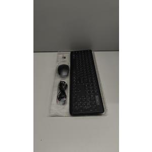 Wireless Keyboard and Mouse Combo, RGB Backlit, Rechargeable & Light Up Letters, Full-Size, Soft Typing, Sleep Mode, 2.4GHz Quiet Keyboard Set for Mac, Windows, Laptop, PC, Trueque (Black)