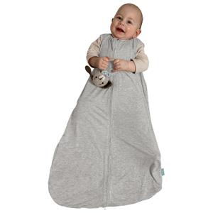 Rayon Made from Bamboo Sleep Sack, 0.5 TOG Wearable Blanket Baby, Lightweight Stretchy Sleep Sack 6-12 Months, Grey