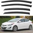 Window Visors Rain Guards for 2011-2016 Hyundai Elantra Sedan, Out-Channel Window Vent Wind Deflectors Visors Shades for 11-16 Elantra (EXCLUDES Elantra GT)