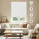 SUNOFF Cordless No Drill Blackout Cellular Shades, 27" W x 64" H, White