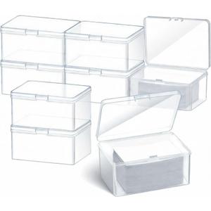 Vicenpal Playing Card Boxes Snaps Closed Clear Plastic Cases Poker Gaming Playing Cards Trading Card Storage Boxes Compatible with MTG TCG 100 Game Cases 4.3 x 2.95 x 2.2 Inches(8 Pcs)