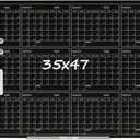 Magnetic Whiteboard Calendar Black Glass Board Yearly Calendar - 35" X 47" Large Wall Calendar - White Board Dry Erase Planner for Wall Home, School, Office