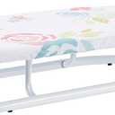 Amazon Basics Foldable Space Saving Ironing Board Tabletop with Non-Slip Feet, 77x29 cm, White, Floral