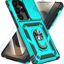 SunStory Phone Case for Samsung Galaxy S25 Ultra Case with HD Screen Protector & Kickstand & Slide Camera Cover,Phone Case for Galaxy S25 Ultra 6.9", Teal
