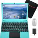 10.1Inch Laptop,Quad-Core Processor with Android 12.0 OS,2GB RAM,64GB EMMC,Built-in Camera,WiFi,USB Interface,Tpye-C Charging for Learning and Entertainment (Blue 2GB+64GB)