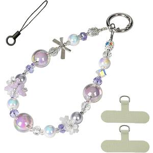 Handmade Mermaid Phone Lanyard Wrist Strap- Multi-Use Anti-Drop Strap with 2 Tether Tabs - Gift for Women (Blue)