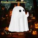 3 x Halloween Ghost Figurine - 3.15IN Funny Finger Ghost, Cute & Spooky Halloween Decor for Desktop, Indoor Christmas Decorations & Home Decor Gift for Friends(White)