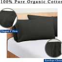 ROYALE LINENS 300 Thread Count 100% Long Staple Combed Cotton Pillowcases Set of 2 - Ultra Soft - Queen Bed Pillow Cover - 20"x30" - Breathable, Cool & Crisp Percale Black Pillow Cases (Queen, Black)