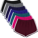 URATOT 7 Pack Womens Cotton Shorts, Dolphin Booty Athletic Gym Sports Shorts for Yoga Lounge Running (S)