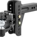 CURT 45908 Adjustable Pintle Hitch Combination, 2-1/2-Inch Receiver, 6-Inch Drop, 2-5/16-Inch Ball, 20,000 lbs