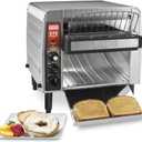 Waring Commercial CTS1000B Conveyer Toaster, 1000+ slices per hour, 208V, 2700W, 6-20 Phase Plug,Silver