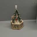 Kurt S. Adler 11-Inch Battery-Operated Light-Up Wooden Tree Scene with Windmill