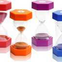 Hourglass Sand Timers Colorful Sandglass Timer Hourglass Set Sand Clock Timer Visual Sandtimer 3/5/10/20 Minutes for Kids Classroom Office Kitchen (4 Pcs)